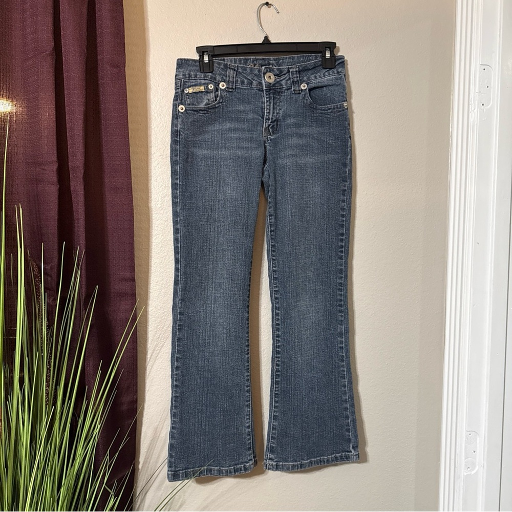 RB24 Flavour Flair Hem denim blue jeans Size 4 Petite